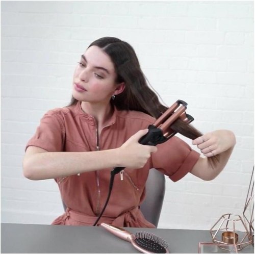 Плойка Babyliss, гофре , 85Вт, темп.режимів-3, 160-210С, природні хвилі, кераміка, турмалін , чорний