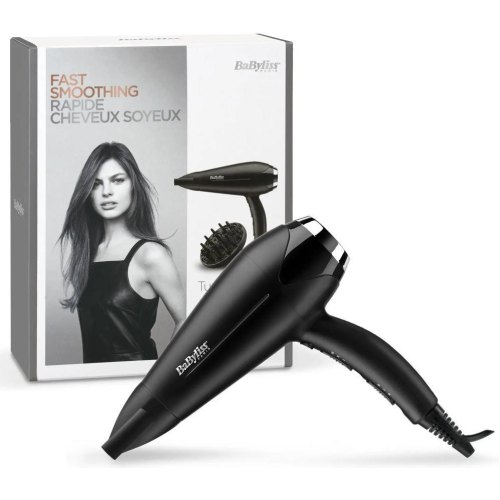 Фен Babyliss, 2200Вт, 3 режими, дифузор, іоніз-я, хол. обдув, чорний