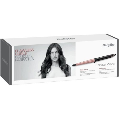 Плойка Babyliss, конусна, 64Вт, темп.режимів-6, D -13-25mm, 160-210С, кераміка, чорно-золотий