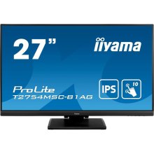 Монітор iiyama сенсорний ProLite T2754MSC-B1AG 27 16:9 IPS FHD РК, проекційно-ємністна технологія, 1xVGA/1XHDMI/1xUSB 3.0