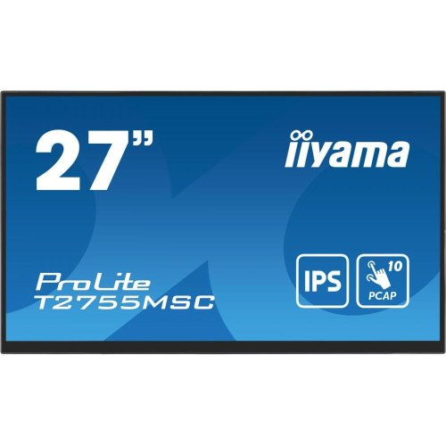 Монітор iiyama сенсорний T2755MSC-B1 27 16:9 IPS РК, 1920х1080, проекційно-ємністна технологія, 1xHDMI/1xDP/2xUSB 3.2