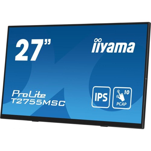 Монітор iiyama сенсорний T2755MSC-B1 27 16:9 IPS РК, 1920х1080, проекційно-ємністна технологія, 1xHDMI/1xDP/2xUSB 3.2