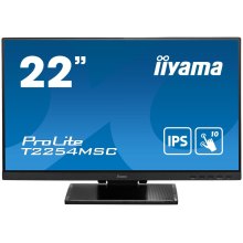 Монітор iiyama сенсорний T2254MSC-B1AG 21.5 16:9 IPS РК, проекційно-ємністна технологія, 1xHDMI/1xDP/2xUSB 3.0, SP 2 Вт