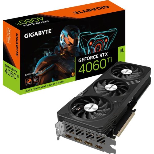 Відеокарта Gigabyte GeForce RTX 4060 Ti Gaming OC 16GB GDDR6 (128bit) (2580/18000) (2 x HDMI, 2 x DisplayPort) (GV-N406TGAMING OC-16GD)