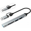 Концентратор Dynamode 5-in-1 USB Type-C/Type-A to 1хUSB3.0, 2xUSB 2.0, card-reader SD/MicroSD (DM-UH-514)