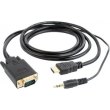 Перетворювач цифрового HDMI сигналу в VGA відео 3.0 m Cablexpert A-HDMI-VGA-03-10