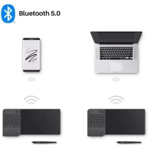 Графічний планшет Huion Inspiroy Keydial KD200 + рукавичка