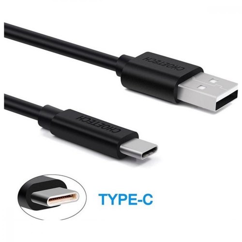 Кабель Choetech USB For Type-C 2M Black