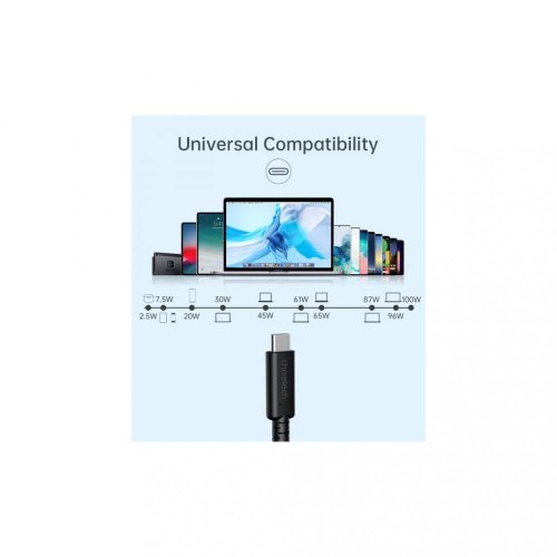 Кабель Choetech USB For Thunderbolt Type-C 100W 0.8M Black