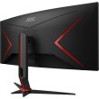 Монітор вигнутий, AOC (CU34G2X,BK), 34, 3440x1440, VA, 144Гц, DP, HDMI x 2, USB, Pivot, чорний з червоним