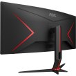 Монітор вигнутий, AOC (CU34G2X,BK), 34, 3440x1440, VA, 144Гц, DP, HDMI x 2, USB, Pivot, чорний з червоним