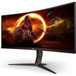 Монітор вигнутий, AOC (CU34G2X,BK), 34, 3440x1440, VA, 144Гц, DP, HDMI x 2, USB, Pivot, чорний з червоним