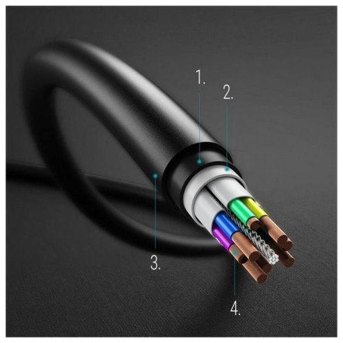 Кабель Choetech USB For Type-C 60W 3.0M Black
