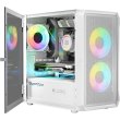 Корпус без БЖ, Logic Concept PORTOS MESH+GLASS ARGB, 3x120, mATX, білий