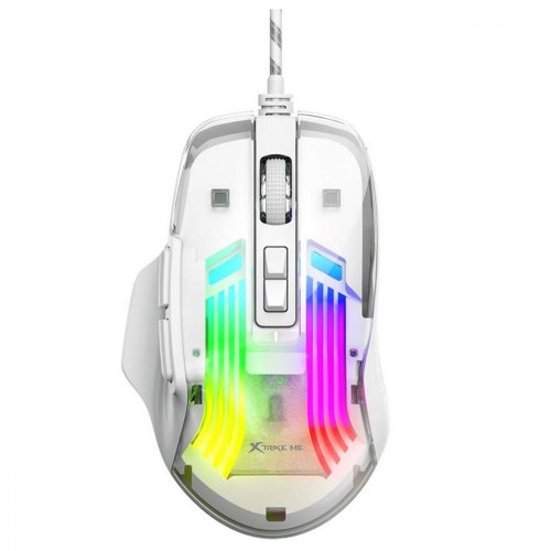 Мишка дротова, XTRIKE ME GM-319, ігрова, 6400dpi, 7 кнопок, RGB, White