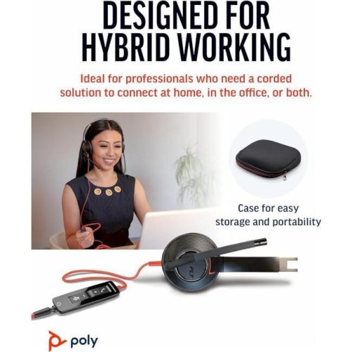 Гарнітура дротова, Poly BlackWire 5220