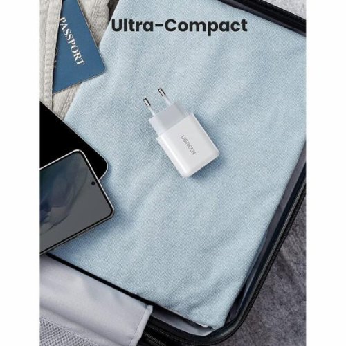 Мережевий зарядний пристрій UGREEN CD122 18W QC3.0 USB Fast Charger 3A White (10133)