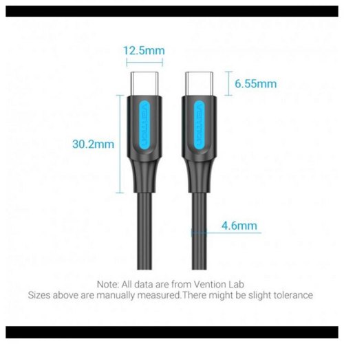 Кабель Vention USB For Type-C 100W Black