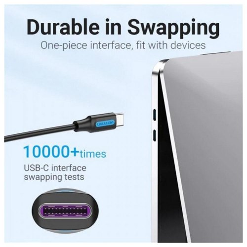 Кабель Vention USB For Type-C 100W Black