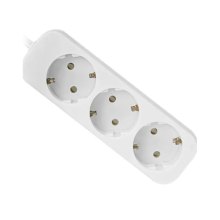 Мережевий фільтр 5.0м Defender E350, білий, 3 розетки, з заземленням