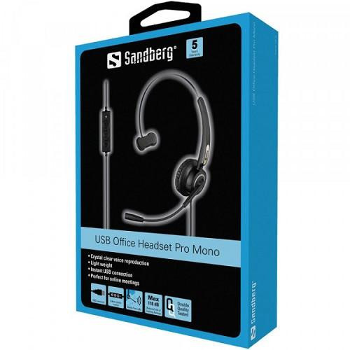Гарнітура дротова, Sandberg USB Office Headset Pro Mono