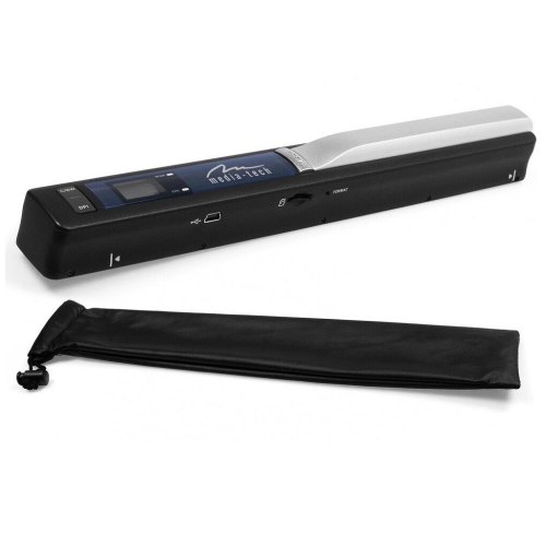 Сканер A4 Media-Tech ScanLine MT4090, 900 dpi, USB, Micro SD, портативний, 2 бат-ки АА, OCR, чорний