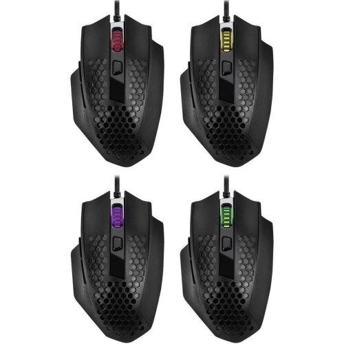 Мишка дротова, Redragon Bomber, 12400dpi, 7 кнопок, Huano, Black