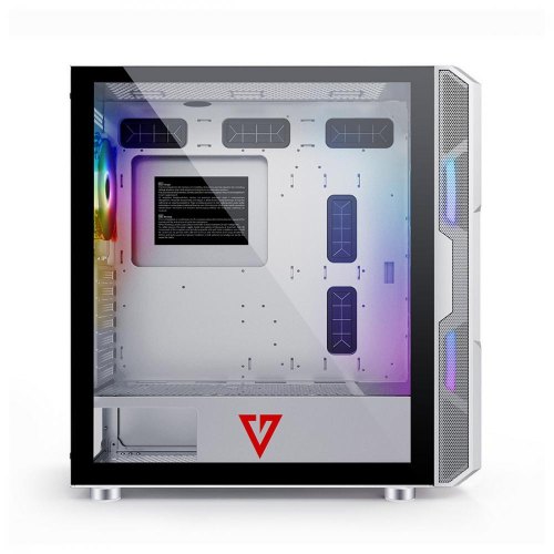 Корпус без БЖ, Modecom AMIRANI WHITE, 4x120 мм, ATX, білий