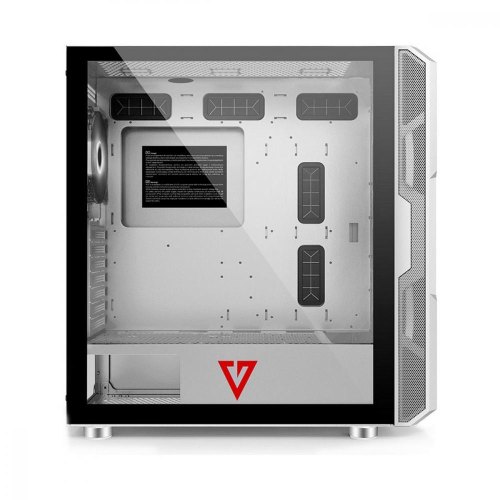 Корпус без БЖ, Modecom AMIRANI WHITE, 4x120 мм, ATX, білий