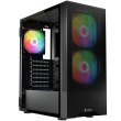 Корпус без БЖ, LogicConcept ARYA MESH+GLASS ARGB, 2x140 мм + 1x120 мм, ATX, чорний