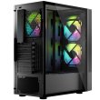Корпус без БЖ, LogicConcept ARYA MESH+GLASS ARGB, 2x140 мм + 1x120 мм, ATX, чорний