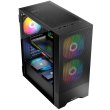 Корпус без БЖ, LogicConcept ARYA MESH+GLASS ARGB, 2x140 мм + 1x120 мм, ATX, чорний