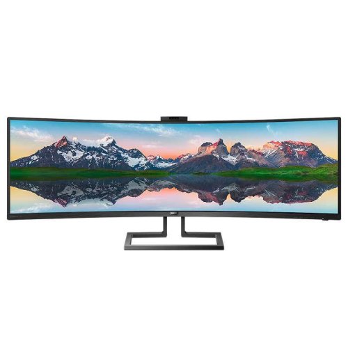 Монітор Philips (499P9H), 48.8, VA, 5120 x 1440, USB-C, HDMI (2.0)x2, DPx2, RJ45, webcam, колонки, чорний