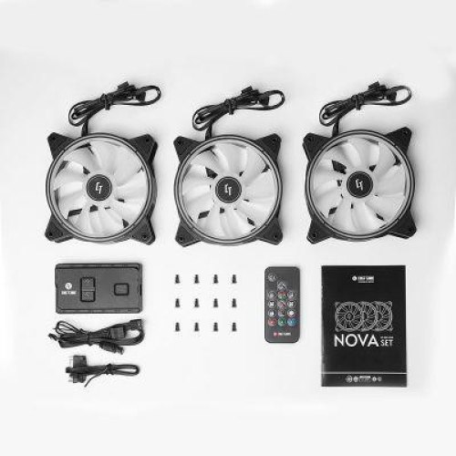 Кулер для корпусу Chieftec Nova NF-3012, 120mm, 1600prm, 4pin, RGB
