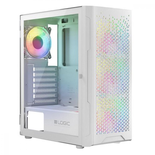 Корпус без БЖ, Logic Concept ARAMIS MESH+GLASS ARGB, 4x120 мм, ATX, білий