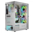 Корпус без БЖ, Logic Concept ARAMIS MESH+GLASS ARGB, 4x120 мм, ATX, білий