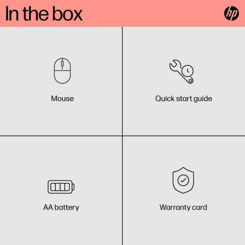 Мишка бездротова, HP 240 Bluetooth, 1600dpi, 3 кнопки, White