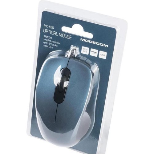 Мишка дротова, Modecom MC-M10S, 1000dpi, 3 кнопки, Blue