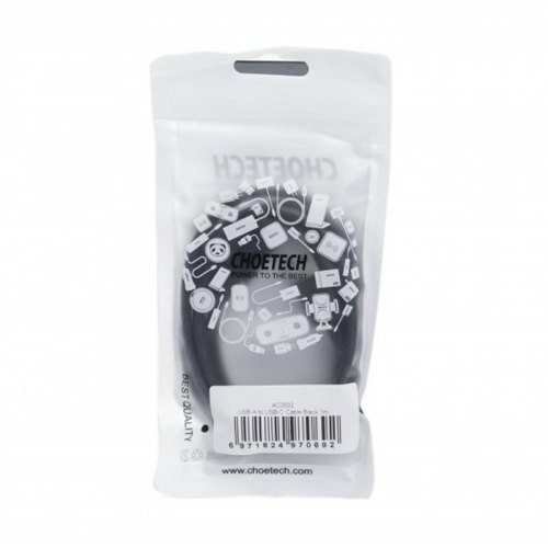 Кабель Choetech USB For Type-C 1M Black
