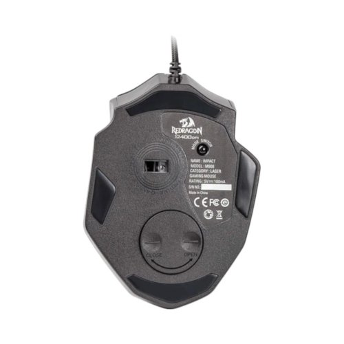 Мишка дротова, Redragon Impact RGB, ігрова, 12400dpi, 24 кнопки, Black