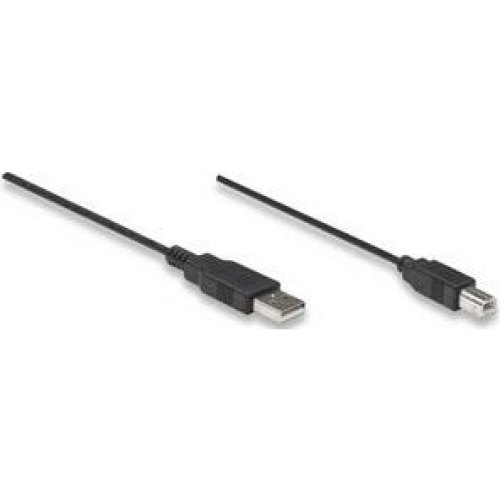 Кабель Manhattan USB AM-BM 1.8M Black