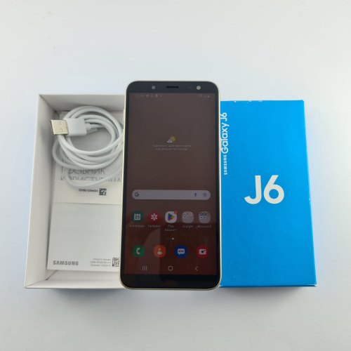 Смартфон Samsung Galaxy J6 2018 (J600F) 32Gb Gold (SM-J600FZDDSEK) USED **