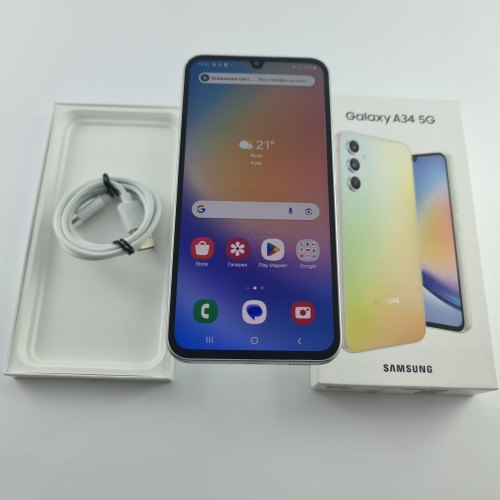 Смартфон Samsung Galaxy A34 (A346E) 256Gb White (SM-A346EZWDSEK) USED **
