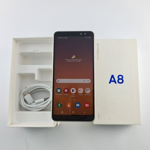 Смартфон Samsung Galaxy A8 2018 (A530F) 32Gb Gold (SM-A530FZDDSEK) USED **