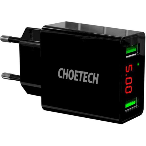 Мережевий зарядний пристрій CHOETECH 2xUSB 11W