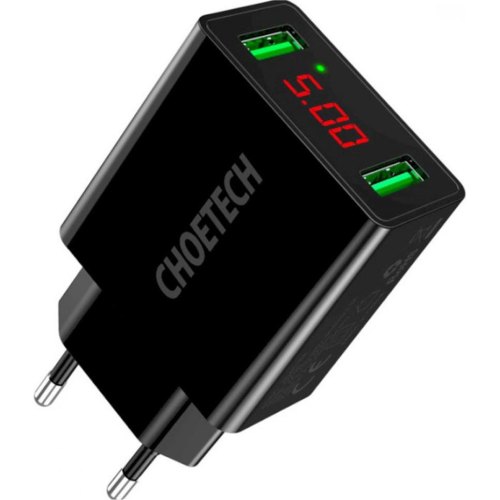 Мережевий зарядний пристрій CHOETECH 2xUSB 11W