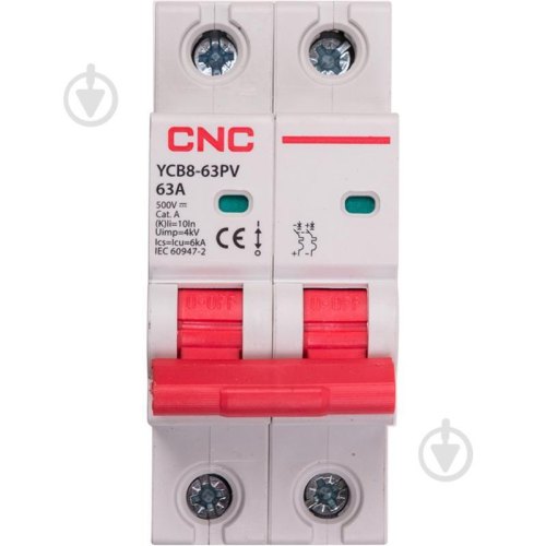 Мініатюрний вимикач постійного струму CNC YCB8-63PV 4P C63 DC1000 6ka