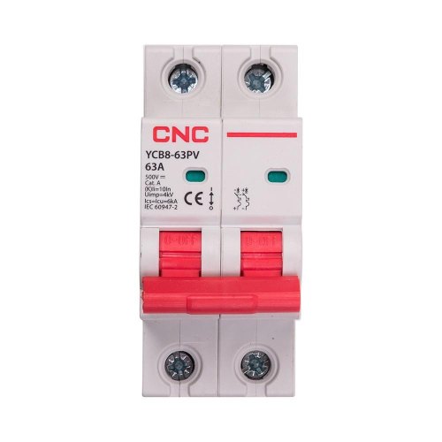 Мініатюрний вимикач постійного струму CNC YCB8-63PV 2P C63 DC500 6ka