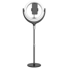 Кільцева LED лампа Puluz SYA00522101B 12 зі штативом, чорна