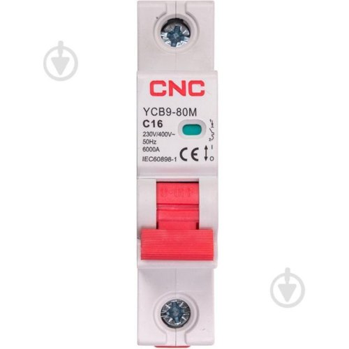 Модульний автоматичний вимикач CNC YCB9-80M 1P C16 6ka